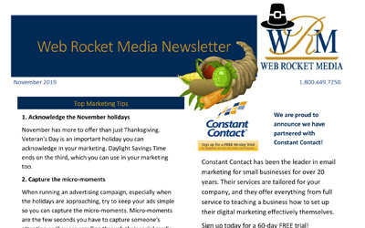 Newsletter November 2019 | Web Rocket Media | Long Island, NY SEO