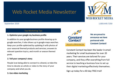 Newsletter September 2019 | Web Rocket Media | Long Island, NY SEO