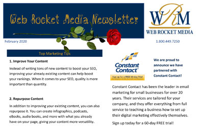 Newsletter February 2020 | Web Rocket Media | Long Island, NY SEO