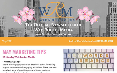 Newsletter May 2021 | Web Rocket Media | Marketing Tips
